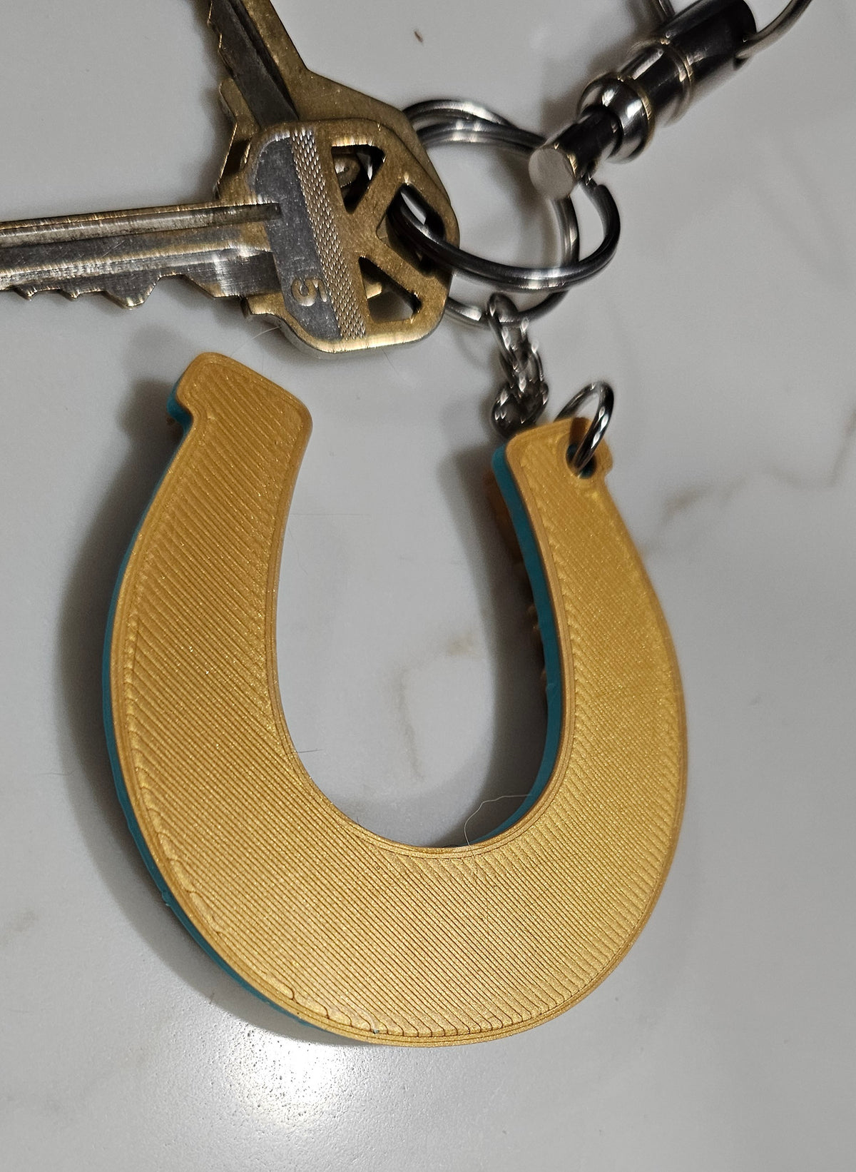 3D Print Tooled Horseshoe Keychain Made in America