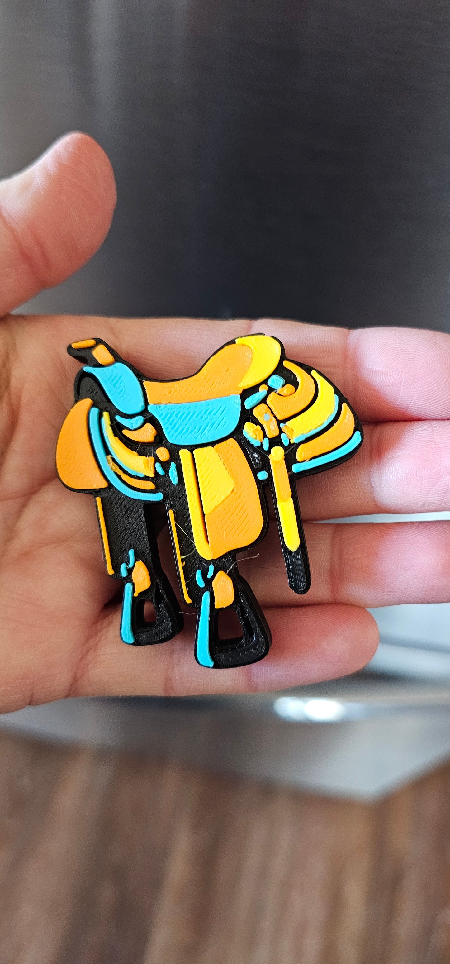 3d Printed Farm Western Longorn Horse Cow Magnet Made in America