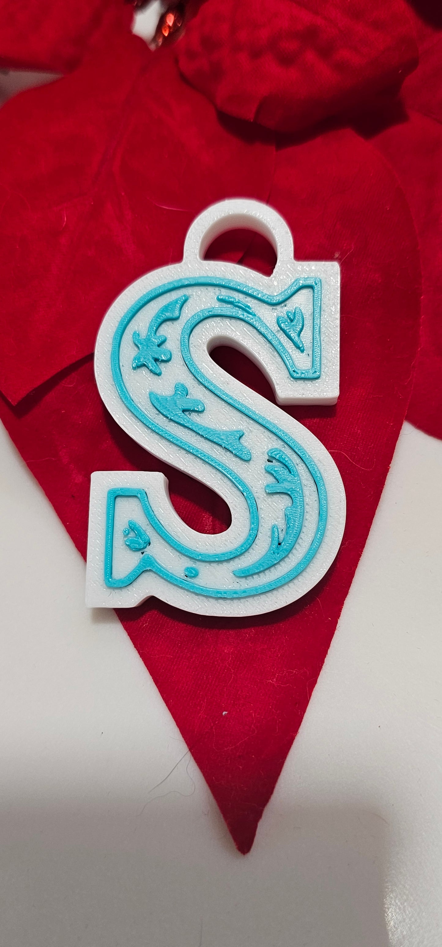 3D Print Tooled Leather Look Initial Pendant on Leather Necklace Made in America