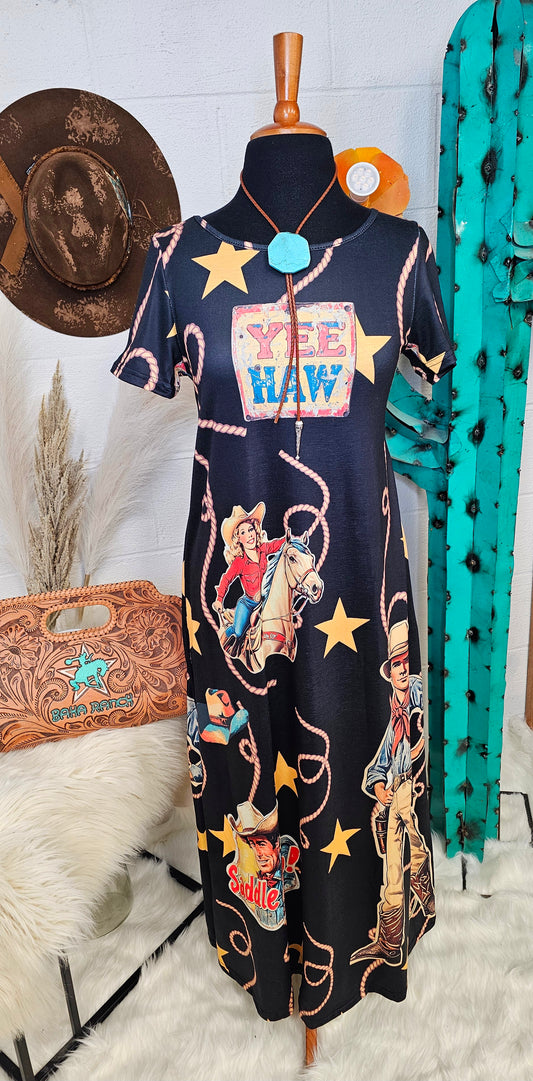 Vintage Cowgirl Western Dress