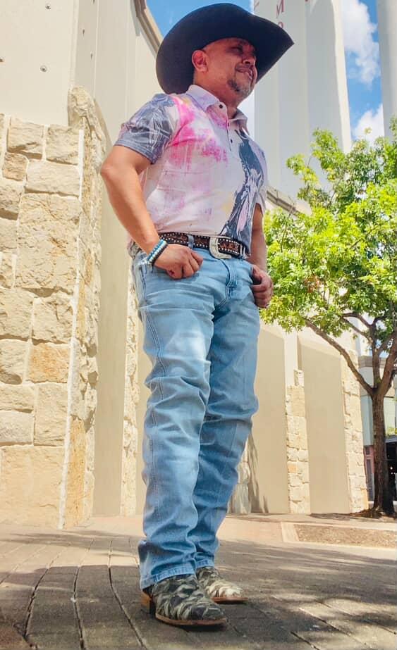 Baha Ranch Retro Pop Western Trail Ride Polo Shirt