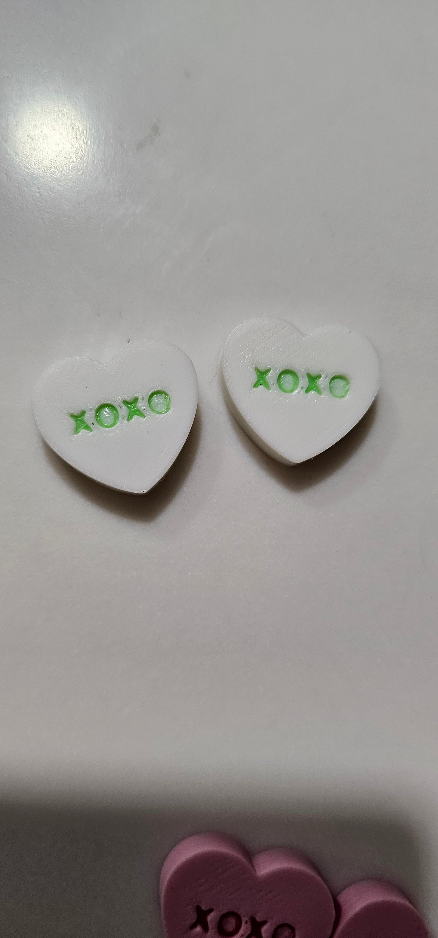 3d Printed Candy Conversation Heart Pins or Earrings Made in America