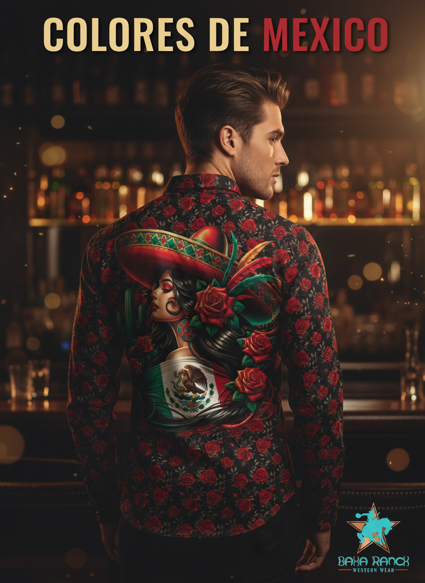 Colores de Mexico La Senorita Button Up Shirt