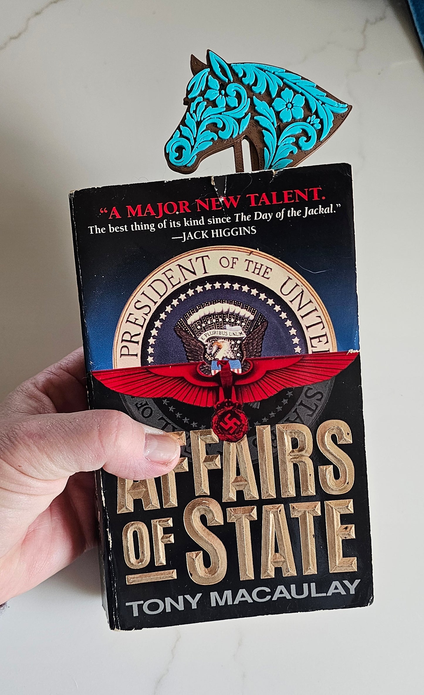 Baha Ranch Year of the Horse Tooled 3d Print Bookmark Keychain Hatpin Magnet Purse Charm Made in America