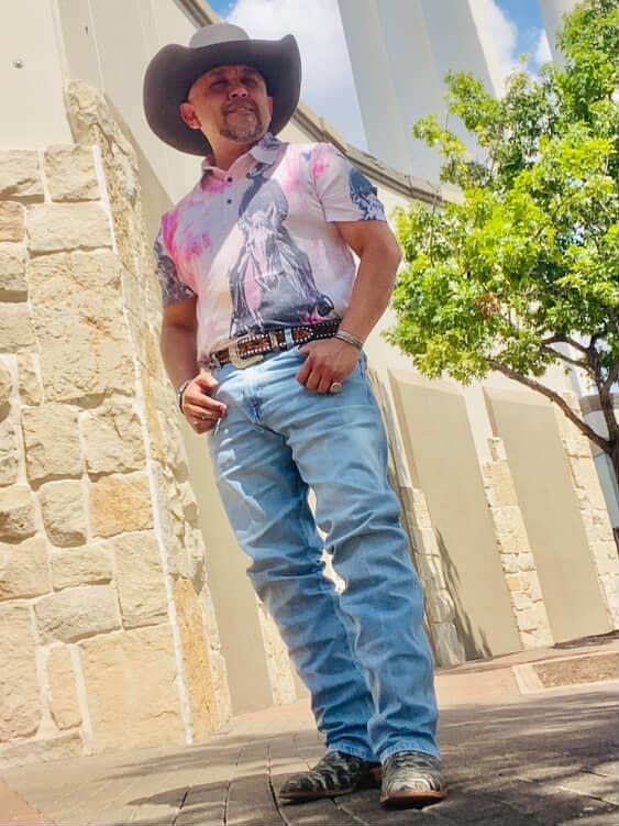 Baha Ranch Retro Pop Western Trail Ride Polo Shirt