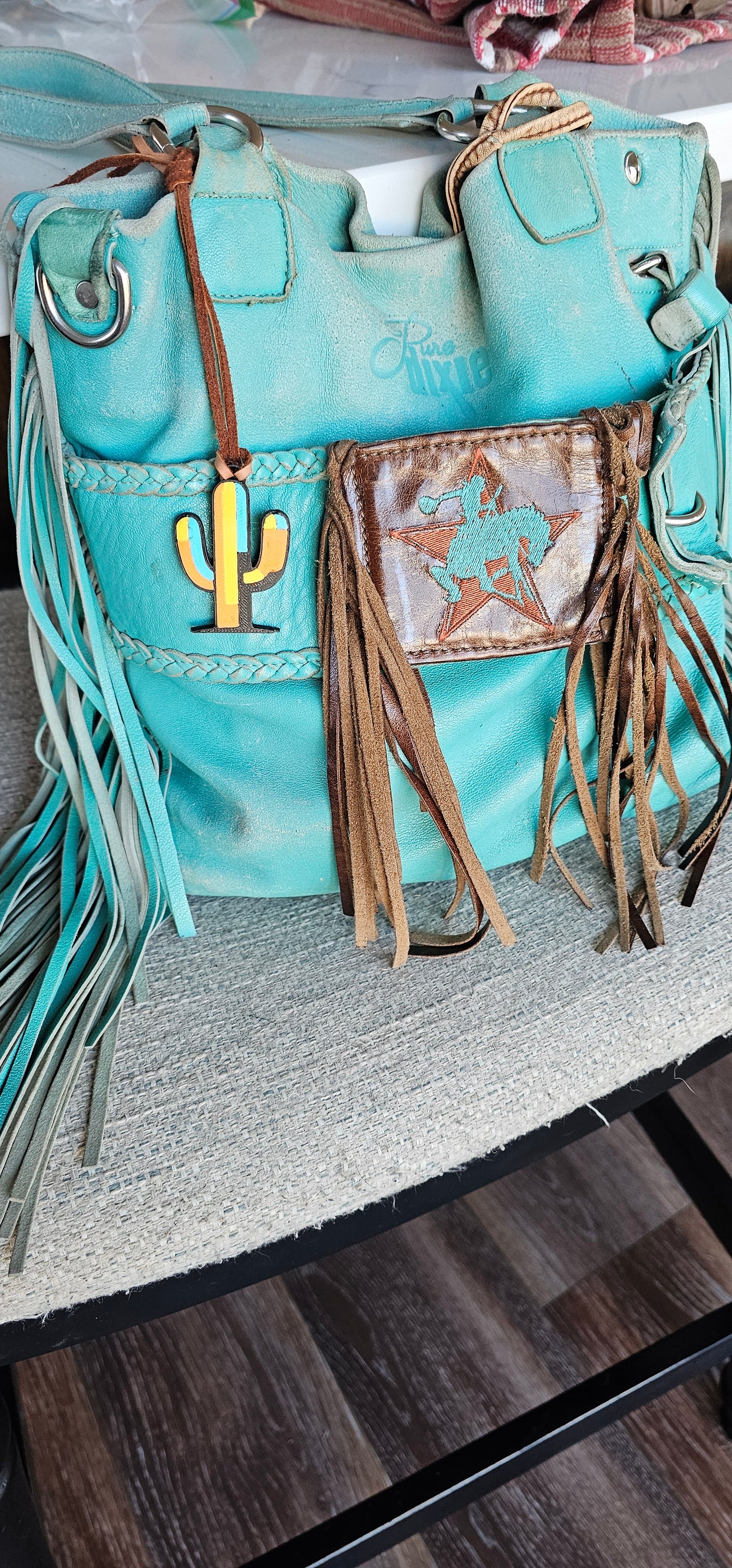 Western Minimalist Purse Charm or Keychain - choice of styles