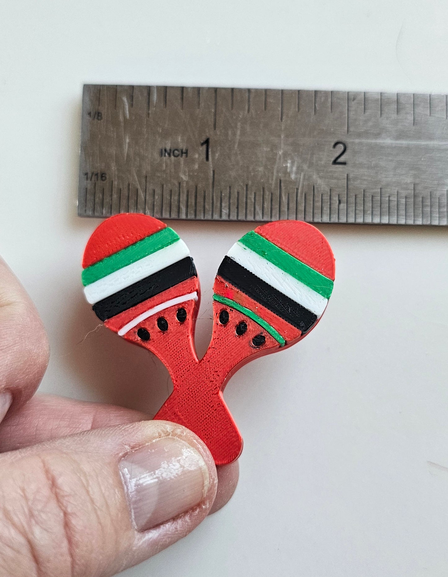 Set of 5 - 3D Print Mexico Cinco de Mayo Cactus Mariachi Sugar Skull Pins Made in America