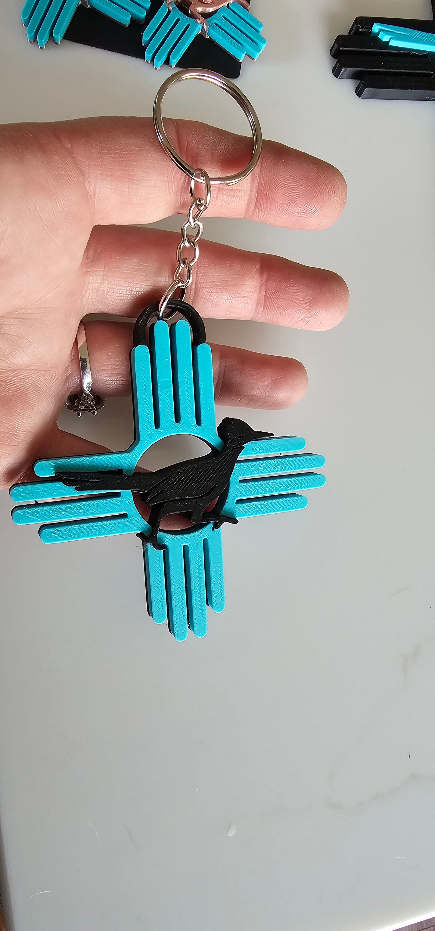 3D New Mexico Zia Magnet or Bookmark or Keychain or Earrings