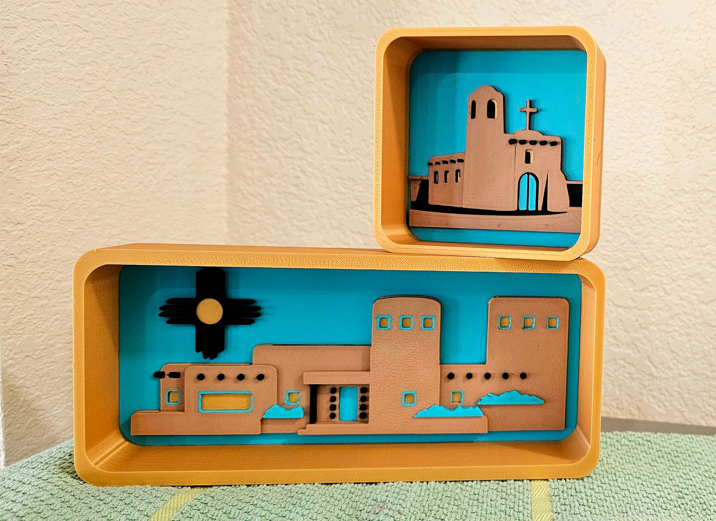 3d New Mexico Adobe Display Accessory Trinket Tray Box