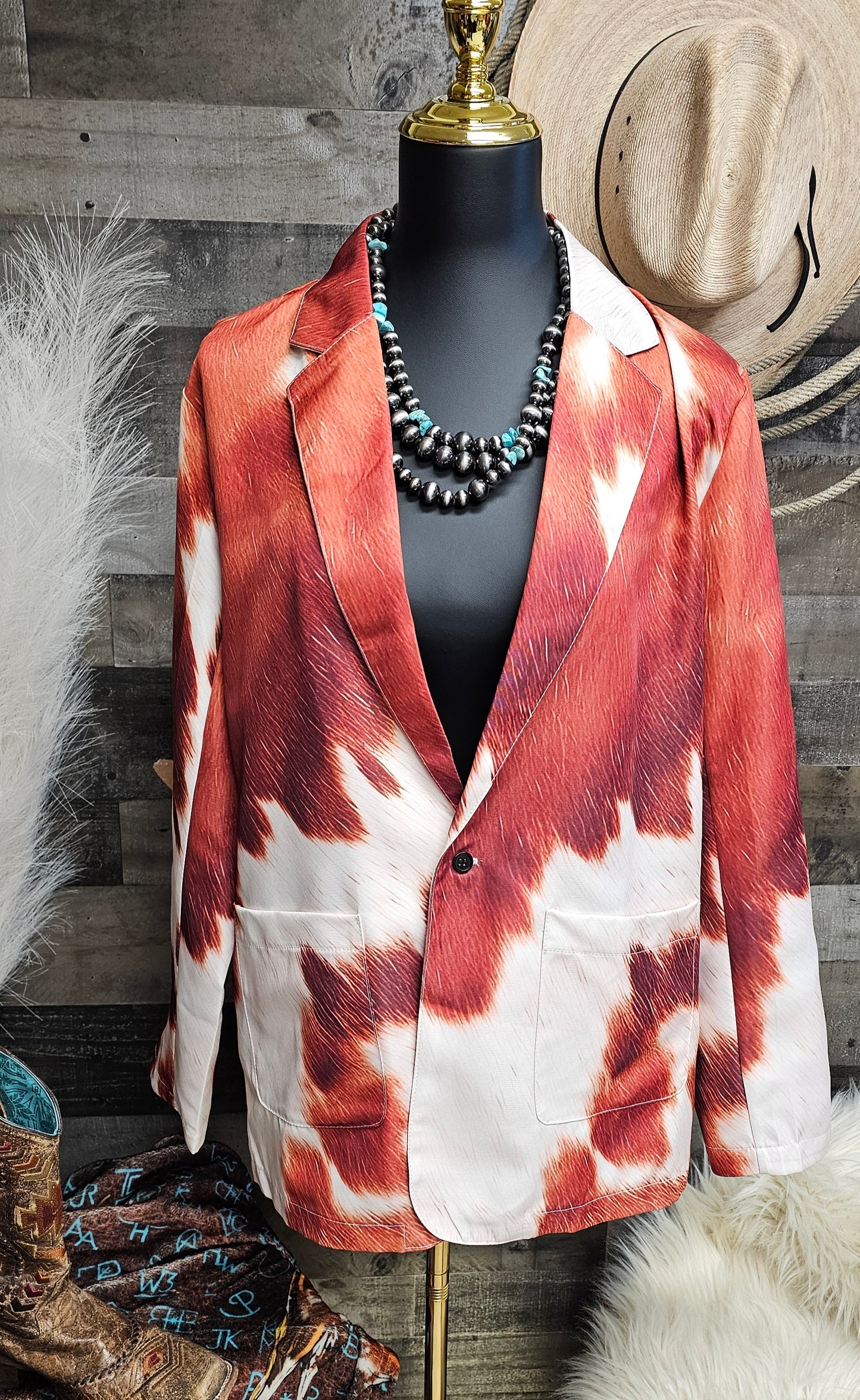 Cowhide Print blazer