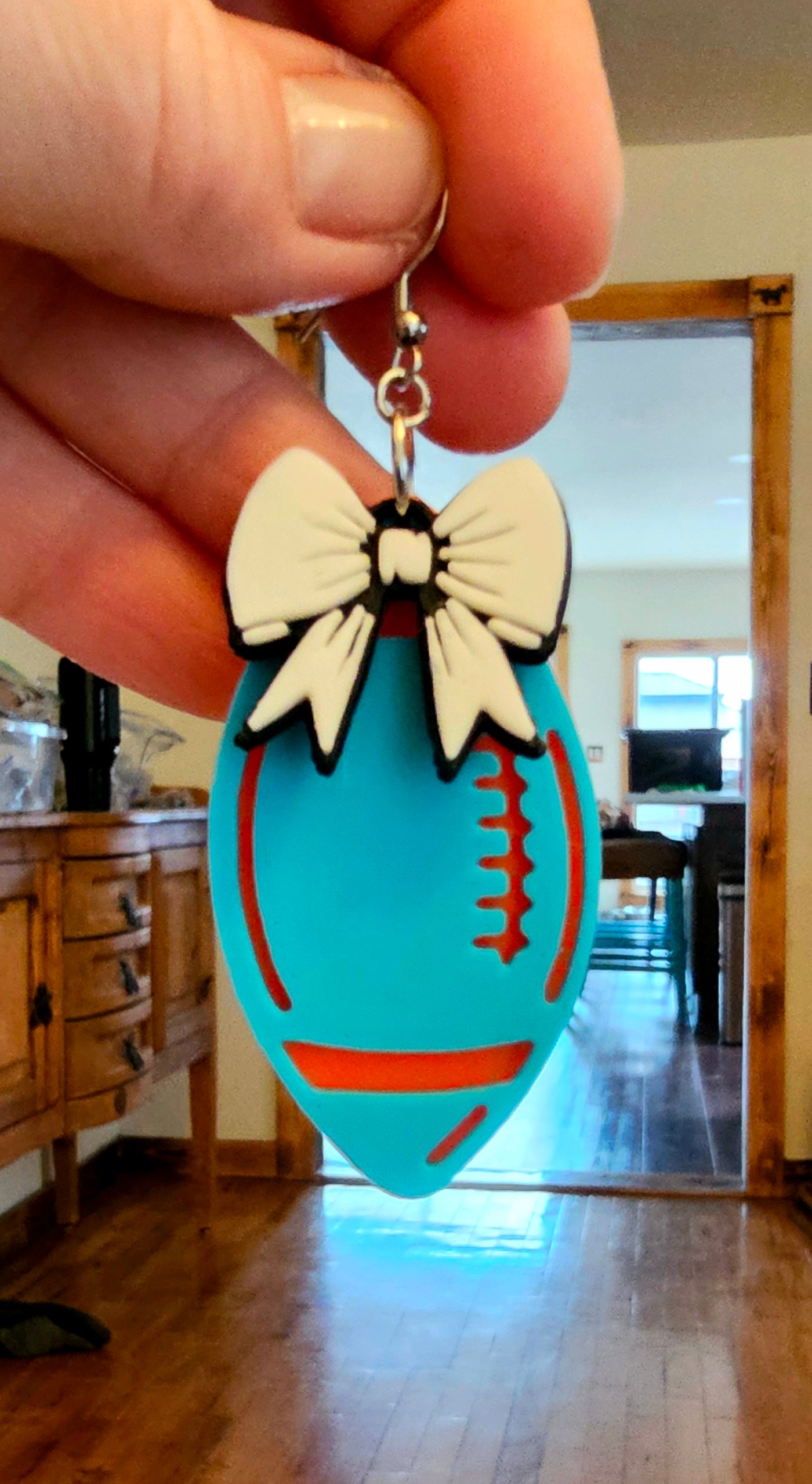 FOOTBALL EARRINGS - Customize your Team Colors & Charms