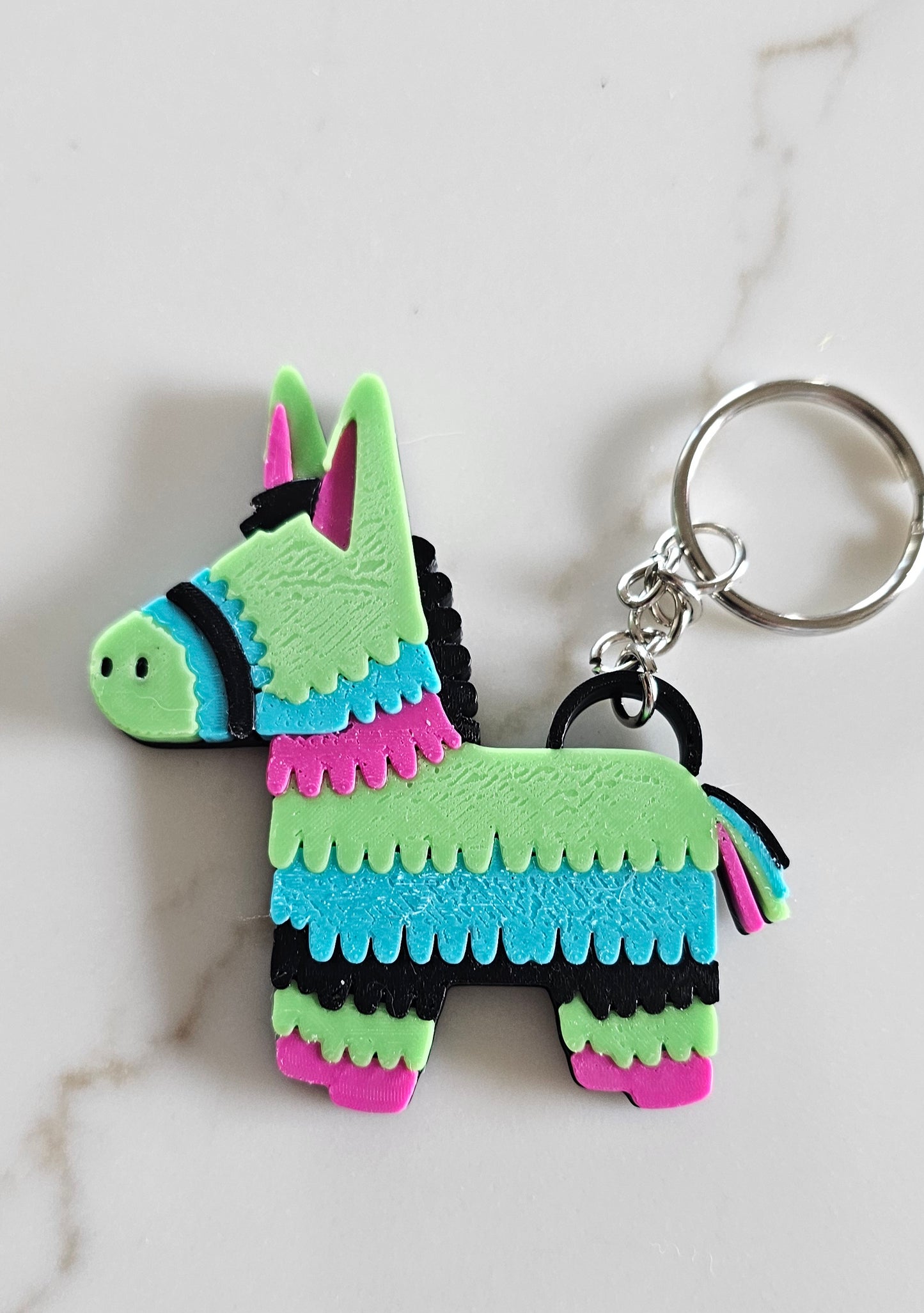 3D Print Mexico Theme Pinata Llama Donkey Party Fiesta Keychain