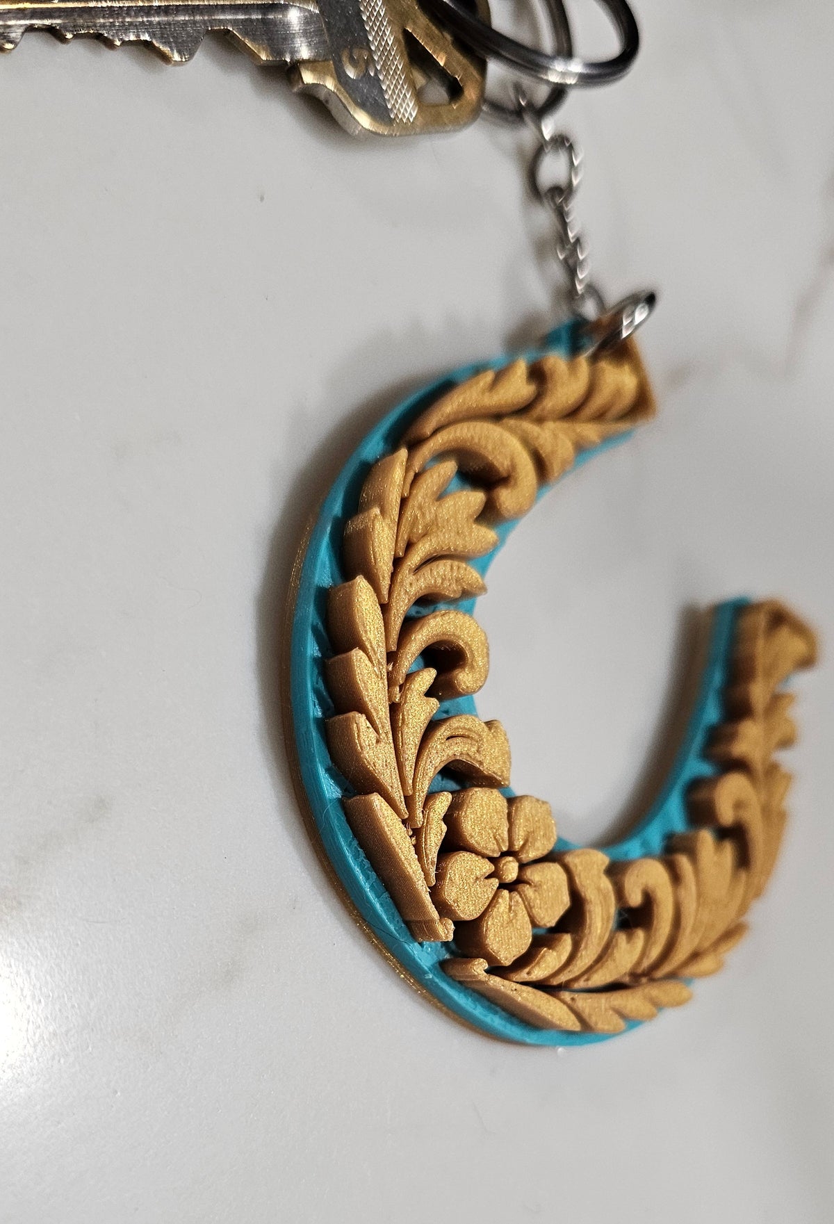 3D Print Tooled Horseshoe Keychain Made in America