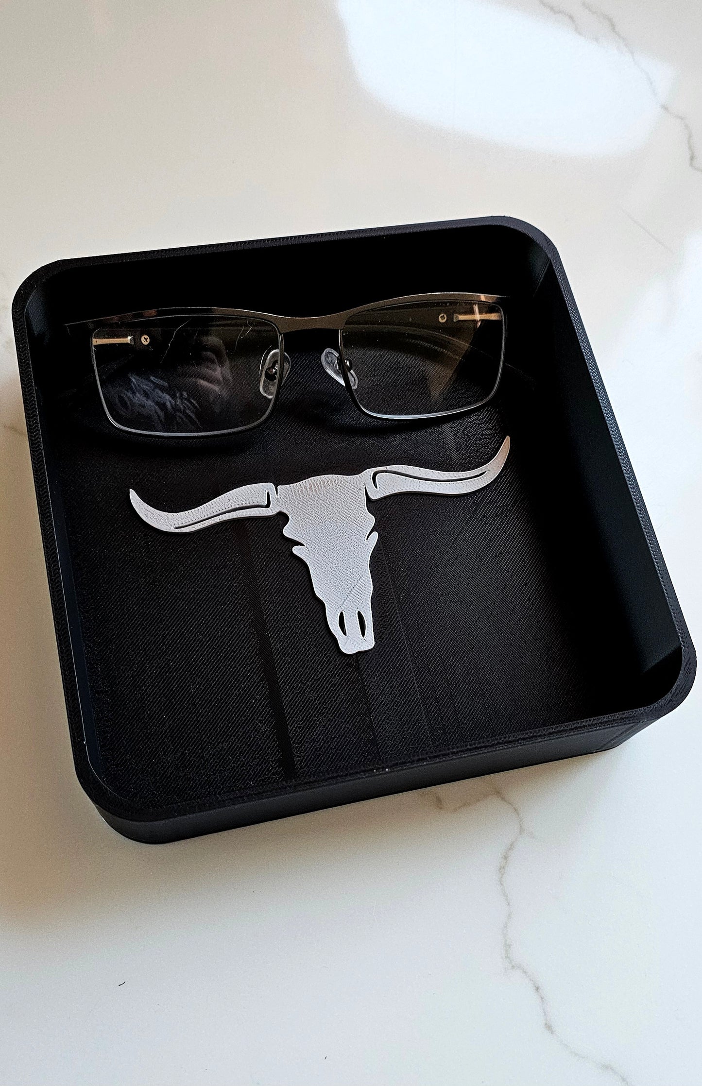 3d Print Western Longhorn Cowboy Cowgirl Accessory Tooled Tray