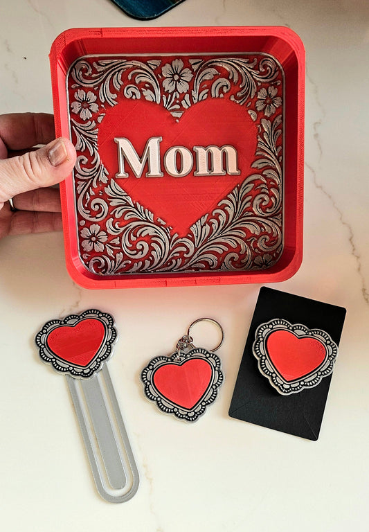 Baha Ranch 3D Deluxe Mom Gift Set Mother's day Tray Keychain Pin Bookmark