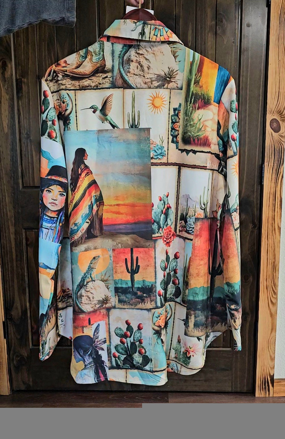 Colores de Mexico Pictures of the Southwest Button up Blouse