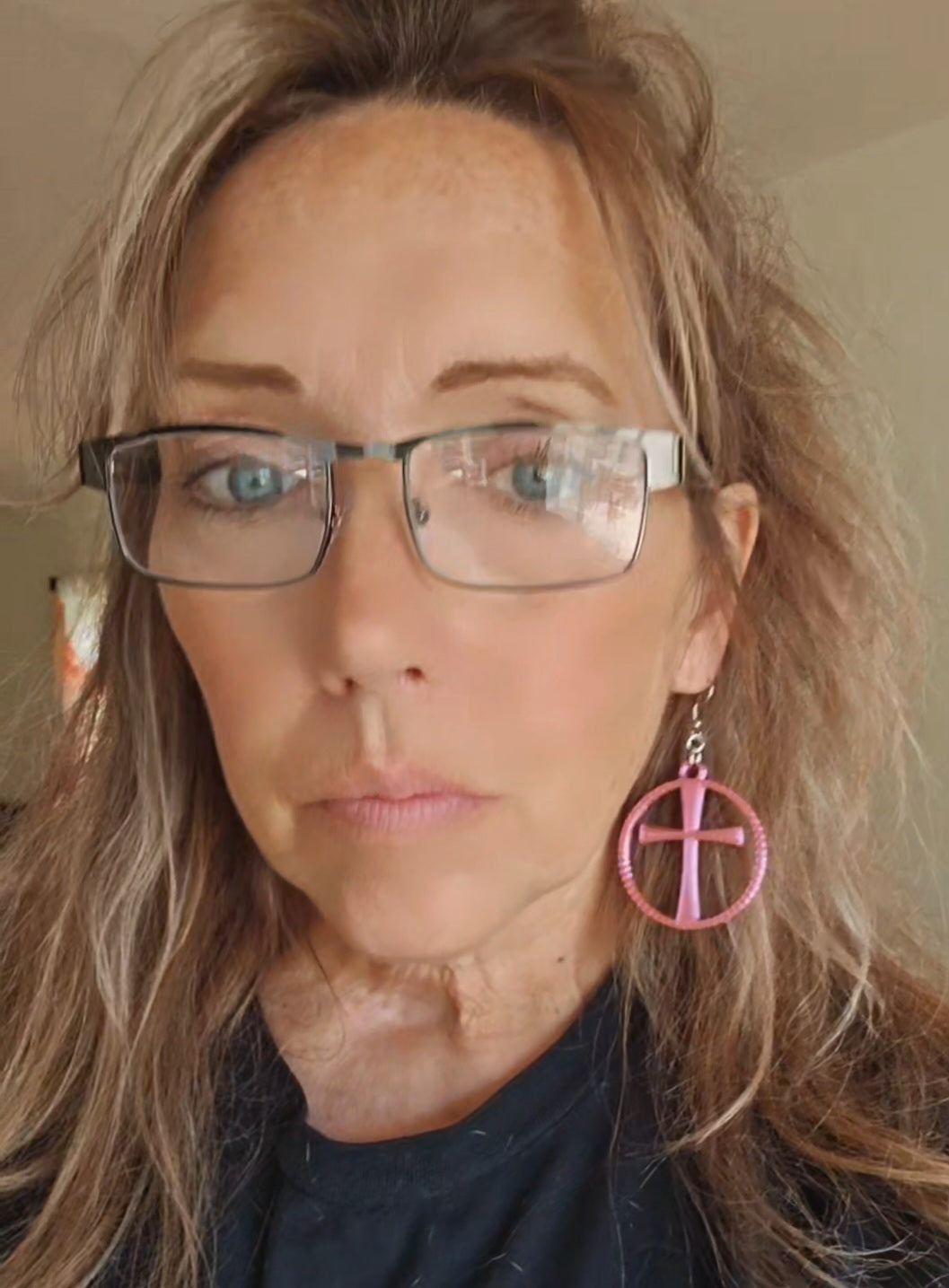 3D Print Christian Cross Faith Earrings Made in America