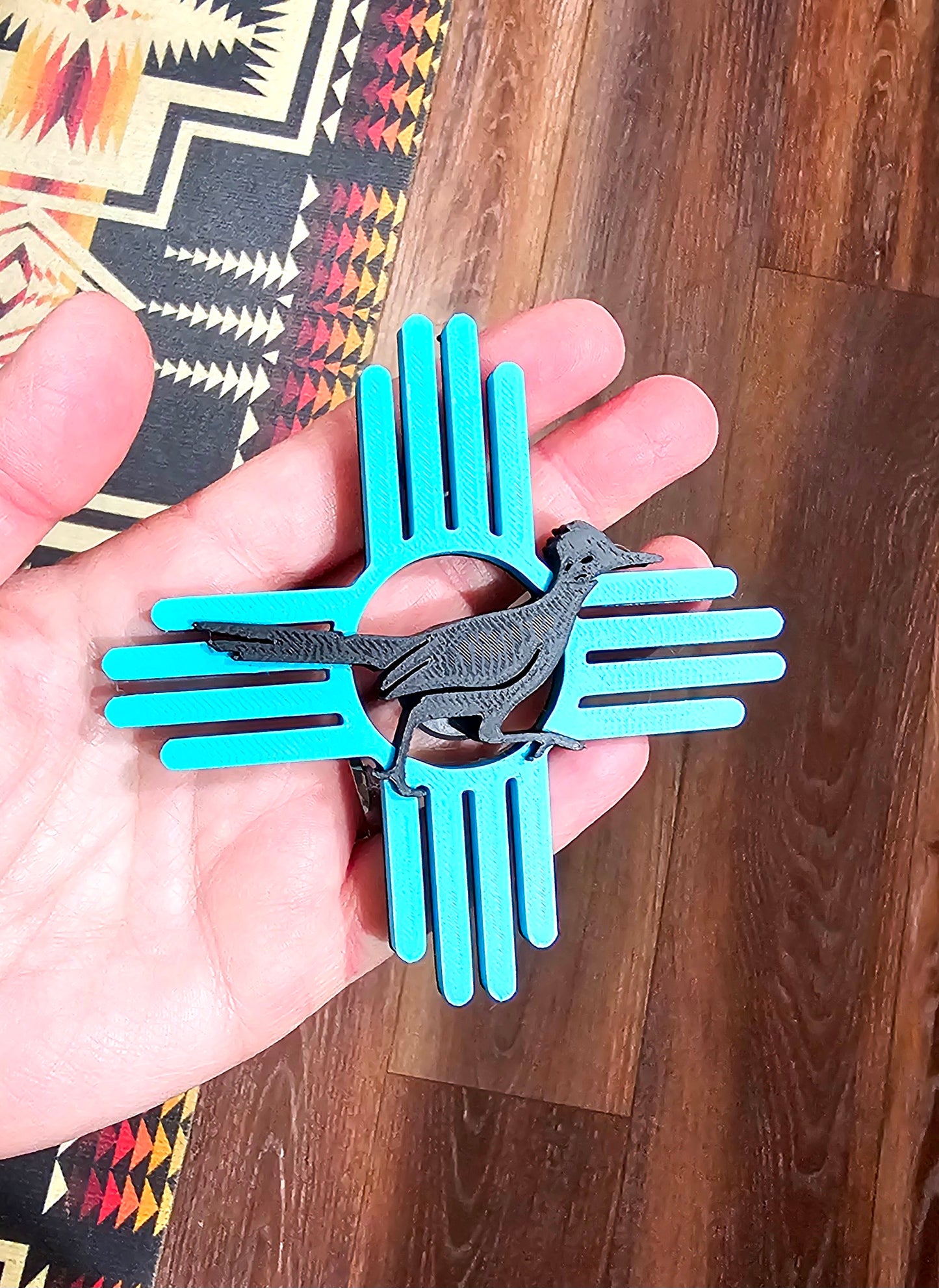 3D New Mexico Zia Magnet or Bookmark or Keychain or Earrings