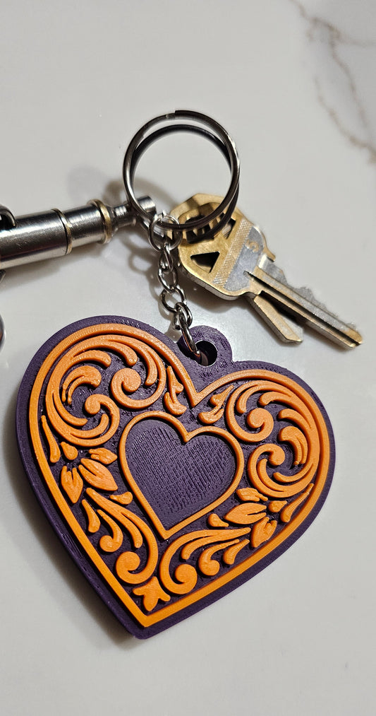 Baha Ranch 3D Print Save the Beagles Tooled Heart Keychain