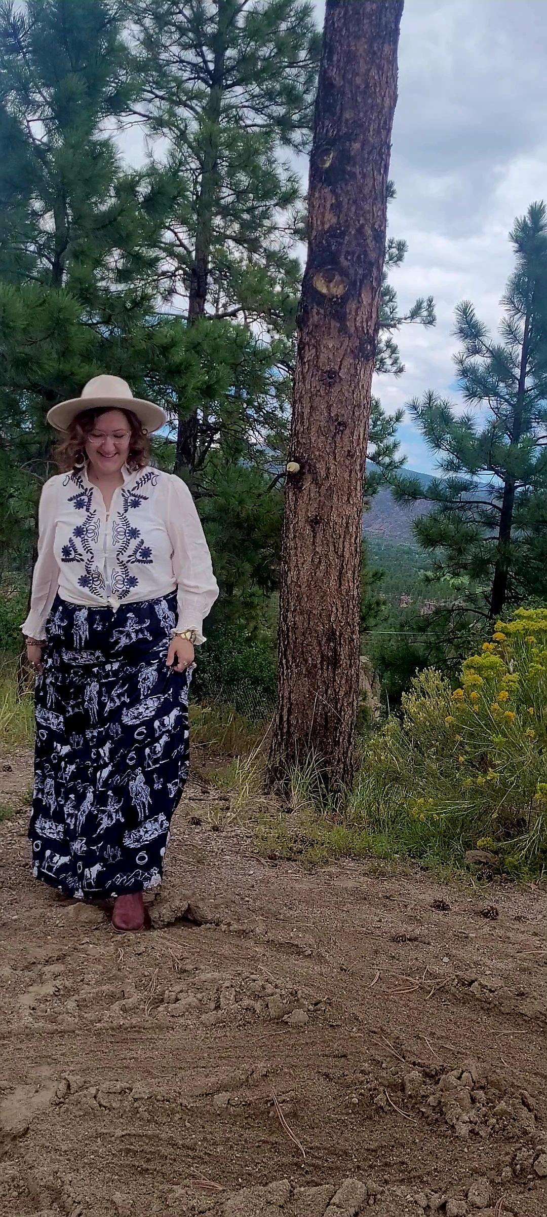 Baha Ranch Ranch Life Western Tiered Prairie Maxi Skirt