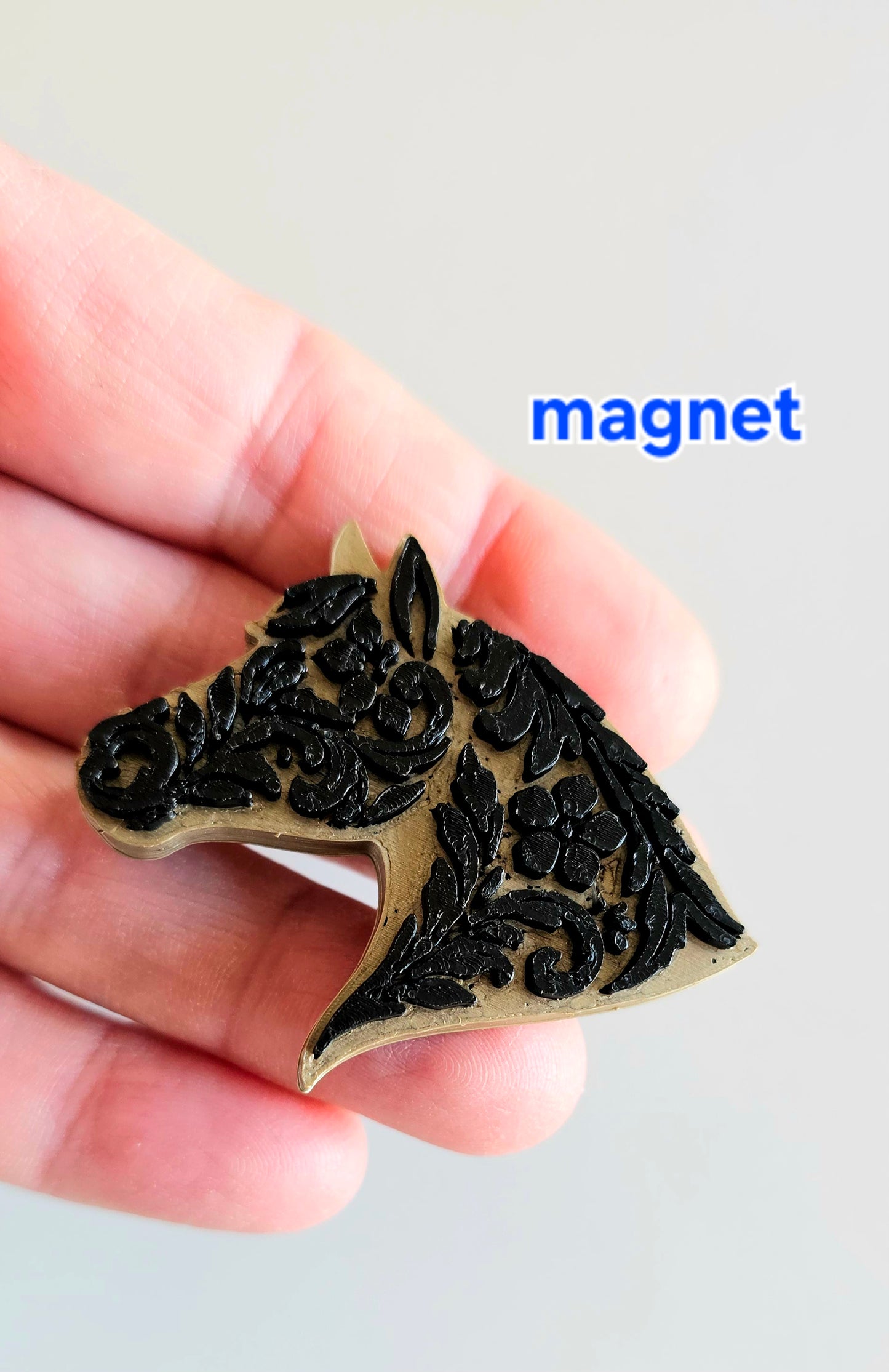 Baha Ranch Year of the Horse Tooled 3d Print Bookmark Keychain Hatpin Magnet Purse Charm Made in America