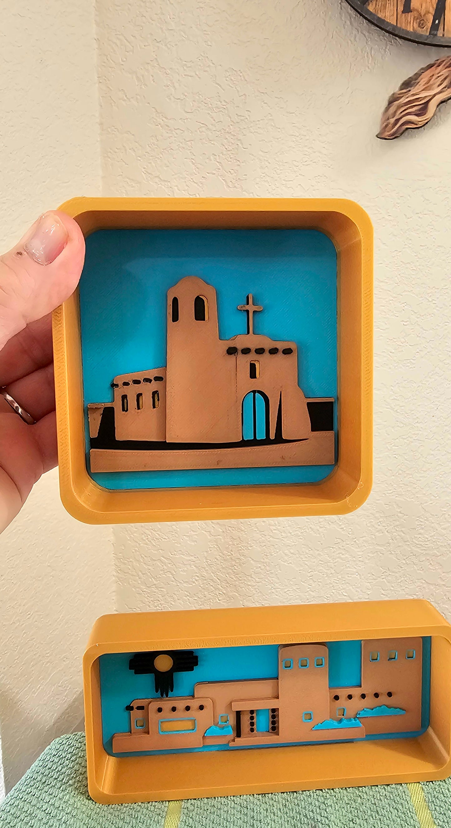 3d New Mexico Adobe Display Accessory Trinket Tray Box