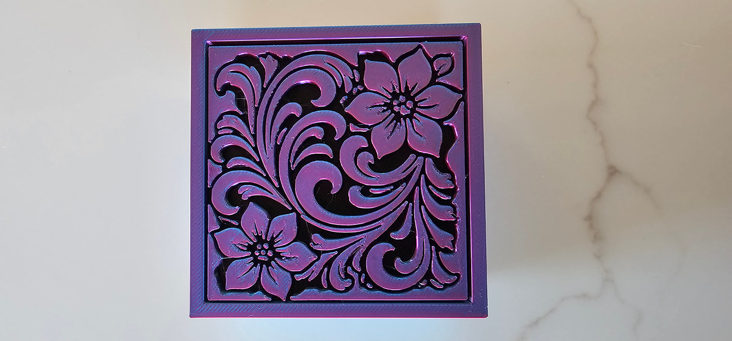 Baha Ranch 3D Tooled Gift Box - choice of colors and sizes