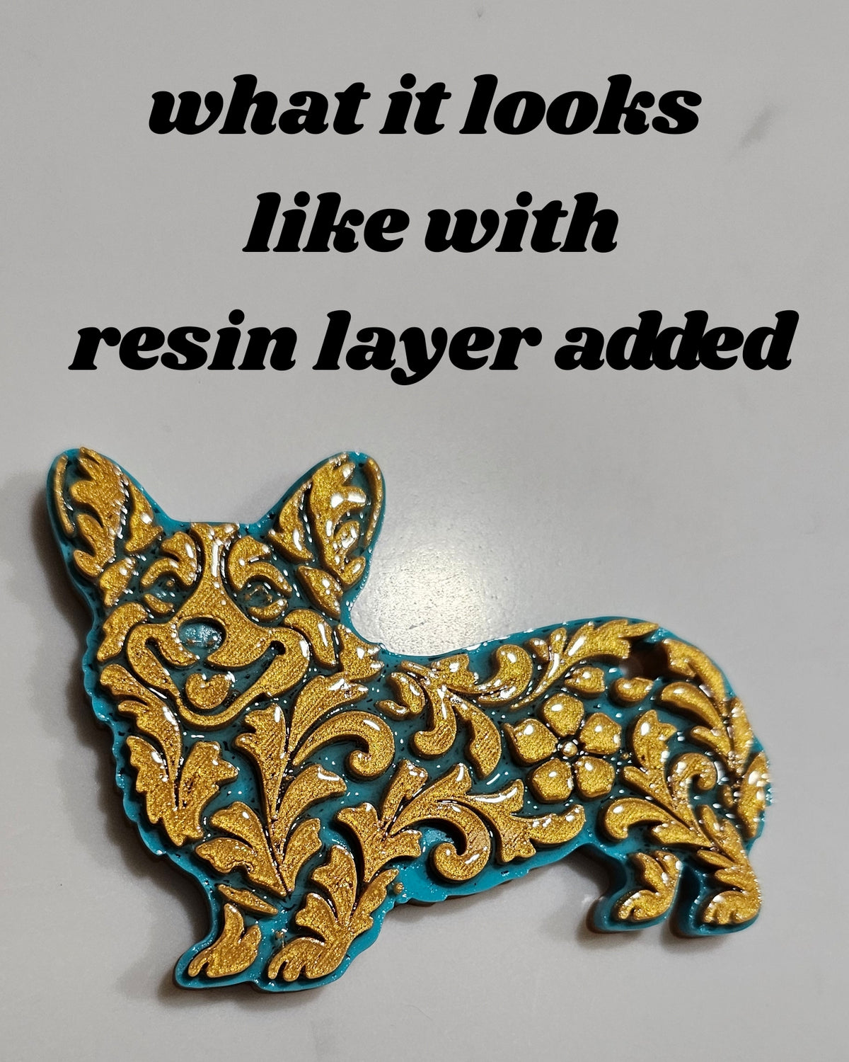 3D Print Golden Doodle Dog Tooled Keychain Made in America