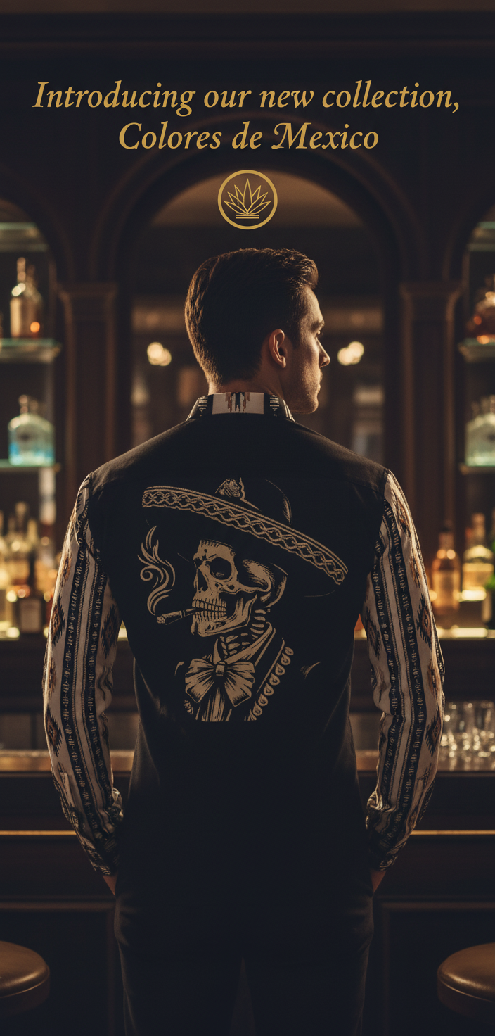 Colores De Mexico Mariachi Aztec Button Up Shirt