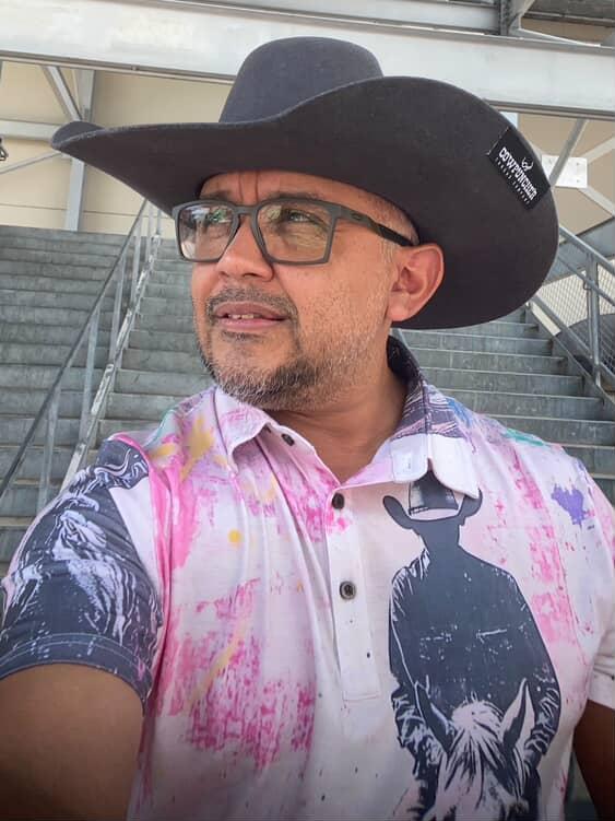 Baha Ranch Retro Pop Western Trail Ride Polo Shirt