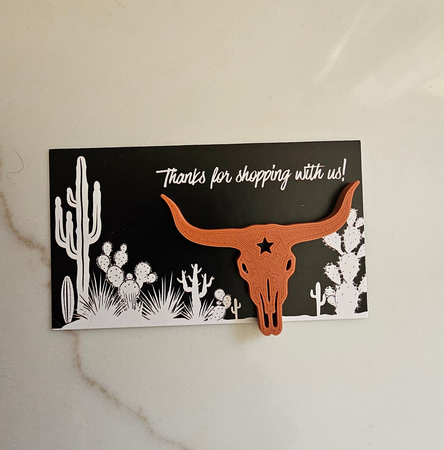 Bag of 25 -Boutique 3d Printed Package Inserts Longhorn Bull Skull Made in America