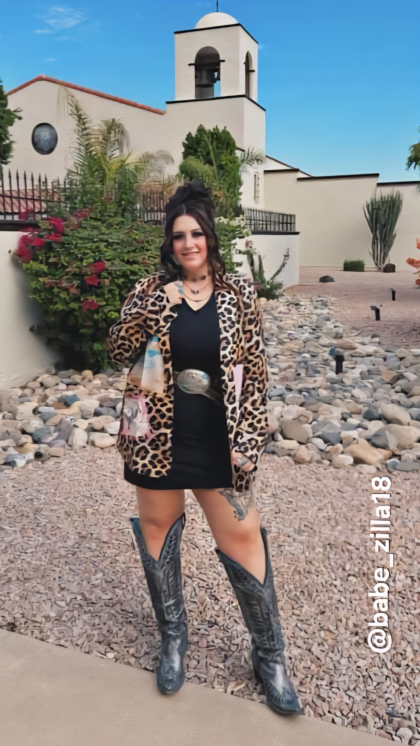 Baha Ranch Retro Pop Western Wild West Leopard Blazer