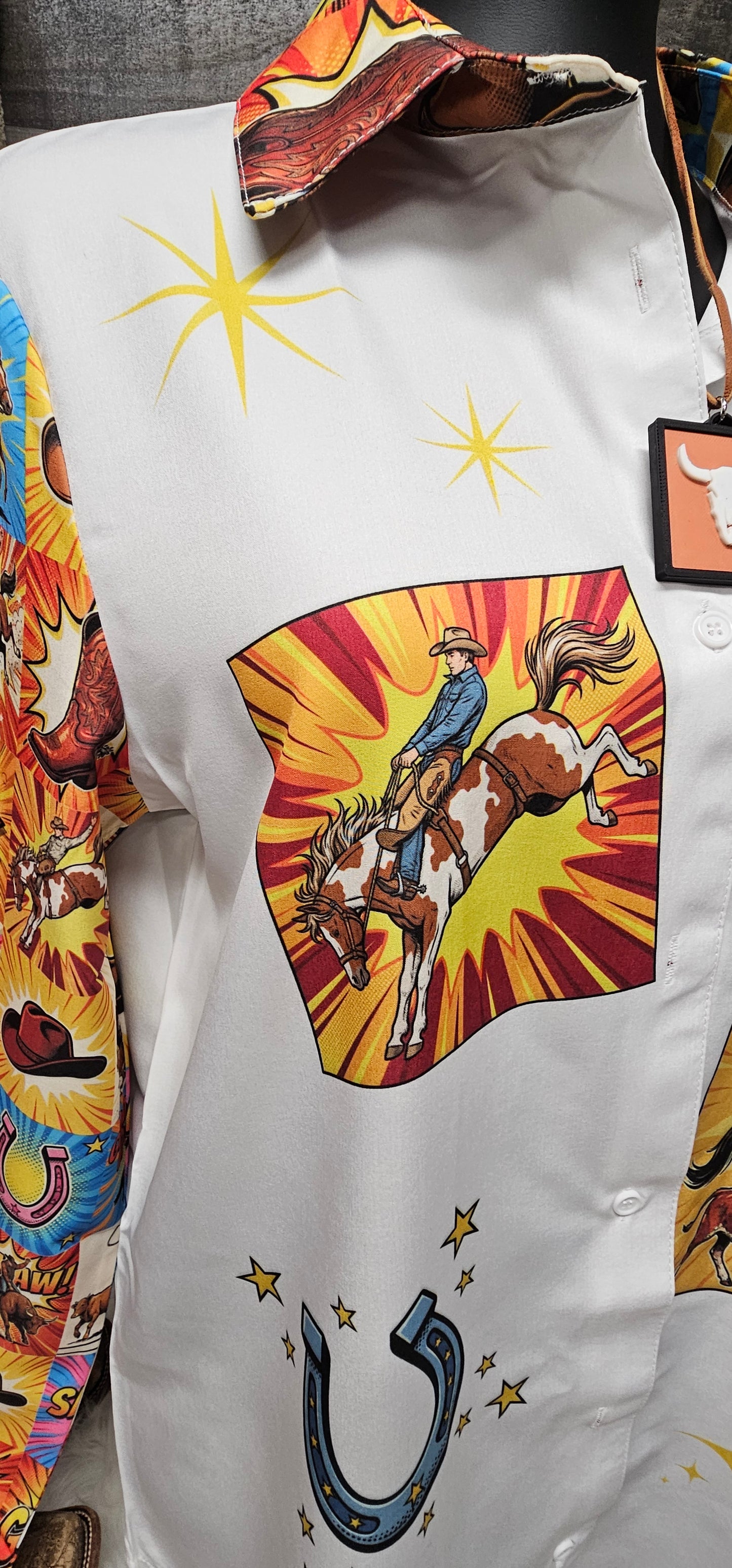 Baha Ranch The Comic Corral Western Rodeo Blouse
