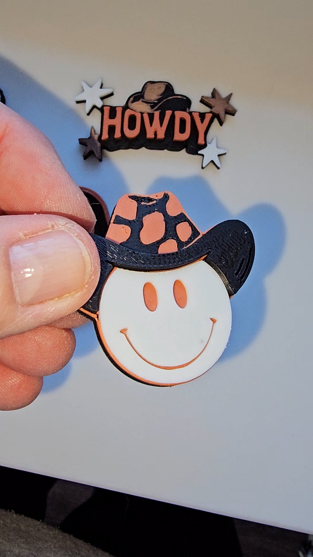 Set of 4 3D Print Western Cowboy Yeehaw Howdy Hat Pins Made in America