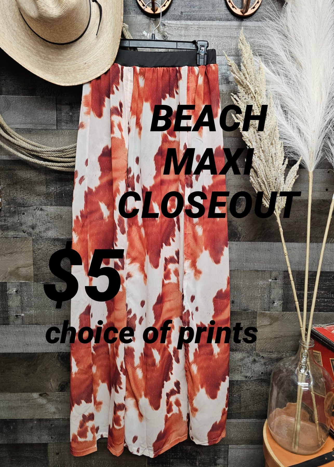 CLOSEOUT ! BEACH MAXI SKIRTS - SIZE SMALL ONLY!