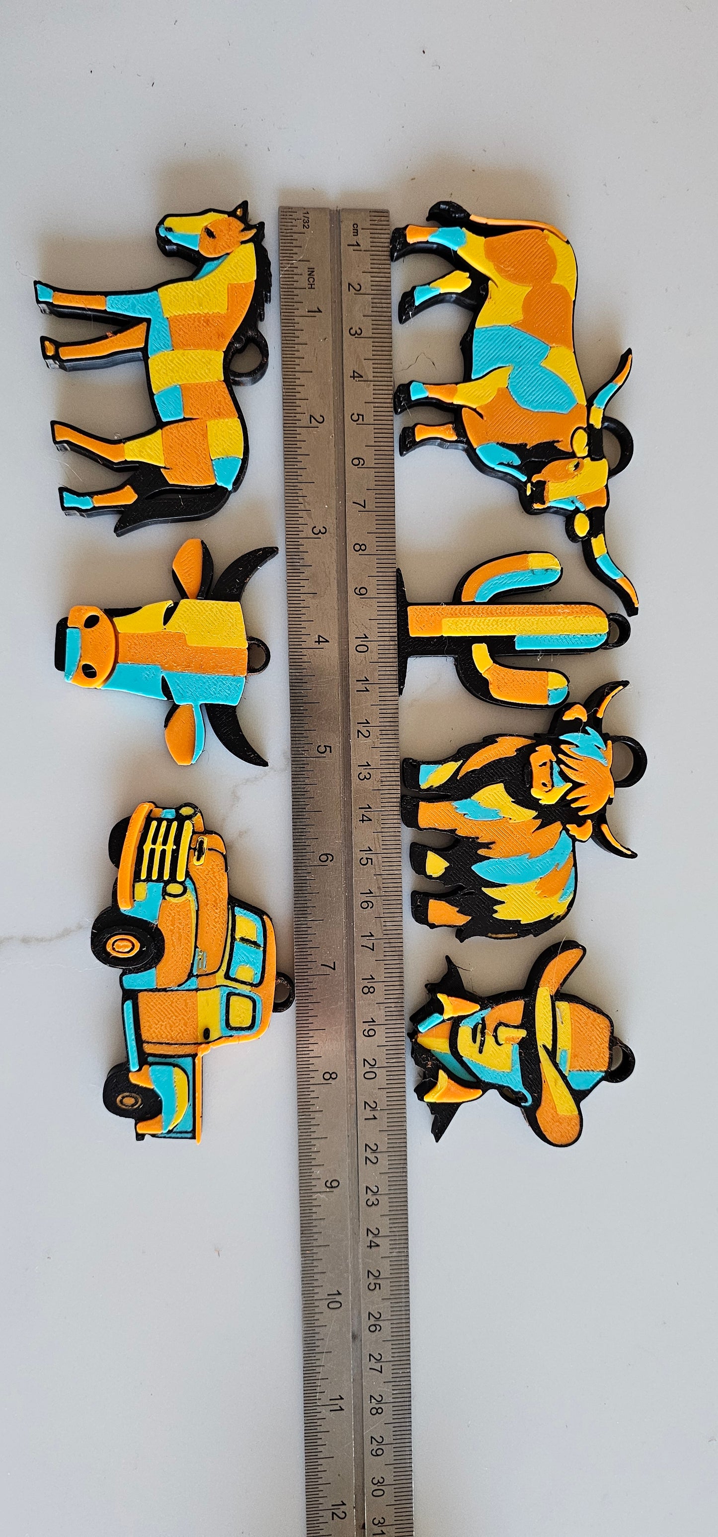 Western Minimalist Purse Charm or Keychain - choice of styles