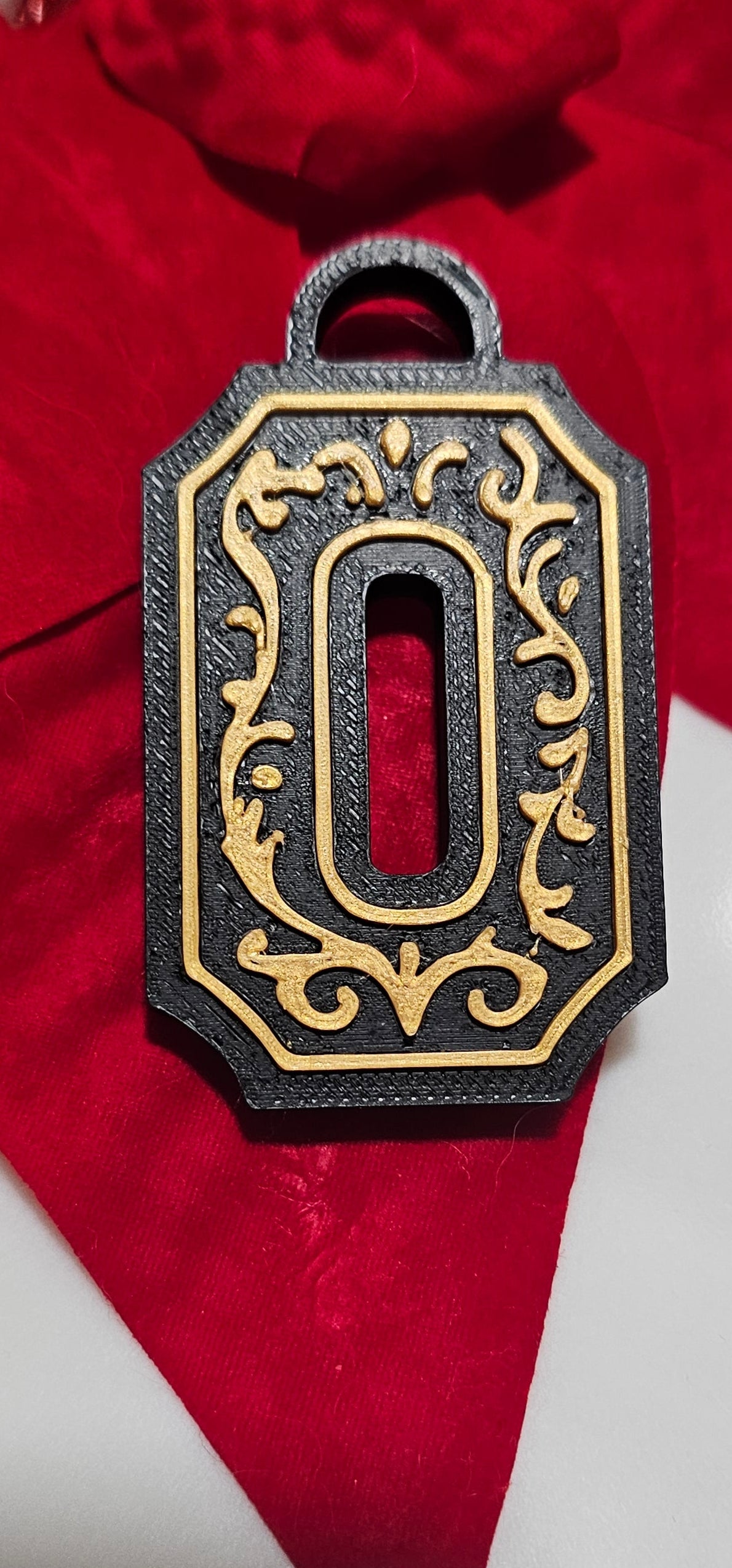 3D Print Tooled Leather Look Initial Ornament Choice of Colors