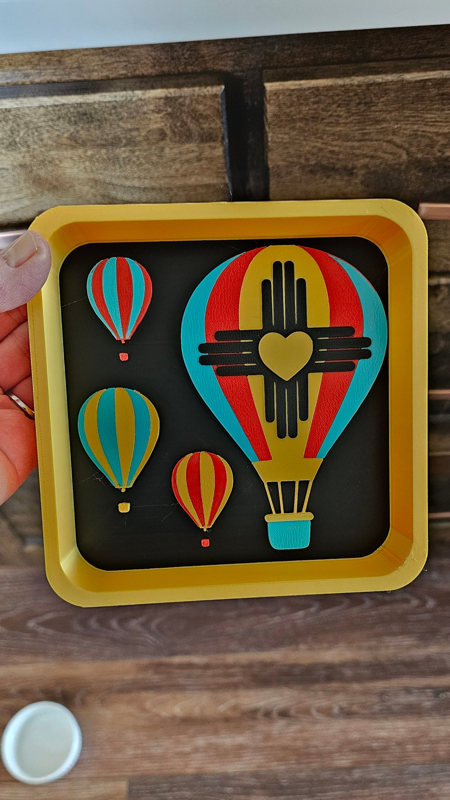 Baha Ranch Zia Balloon Fiesta New Mexico 3D Accessory Tray Made in America