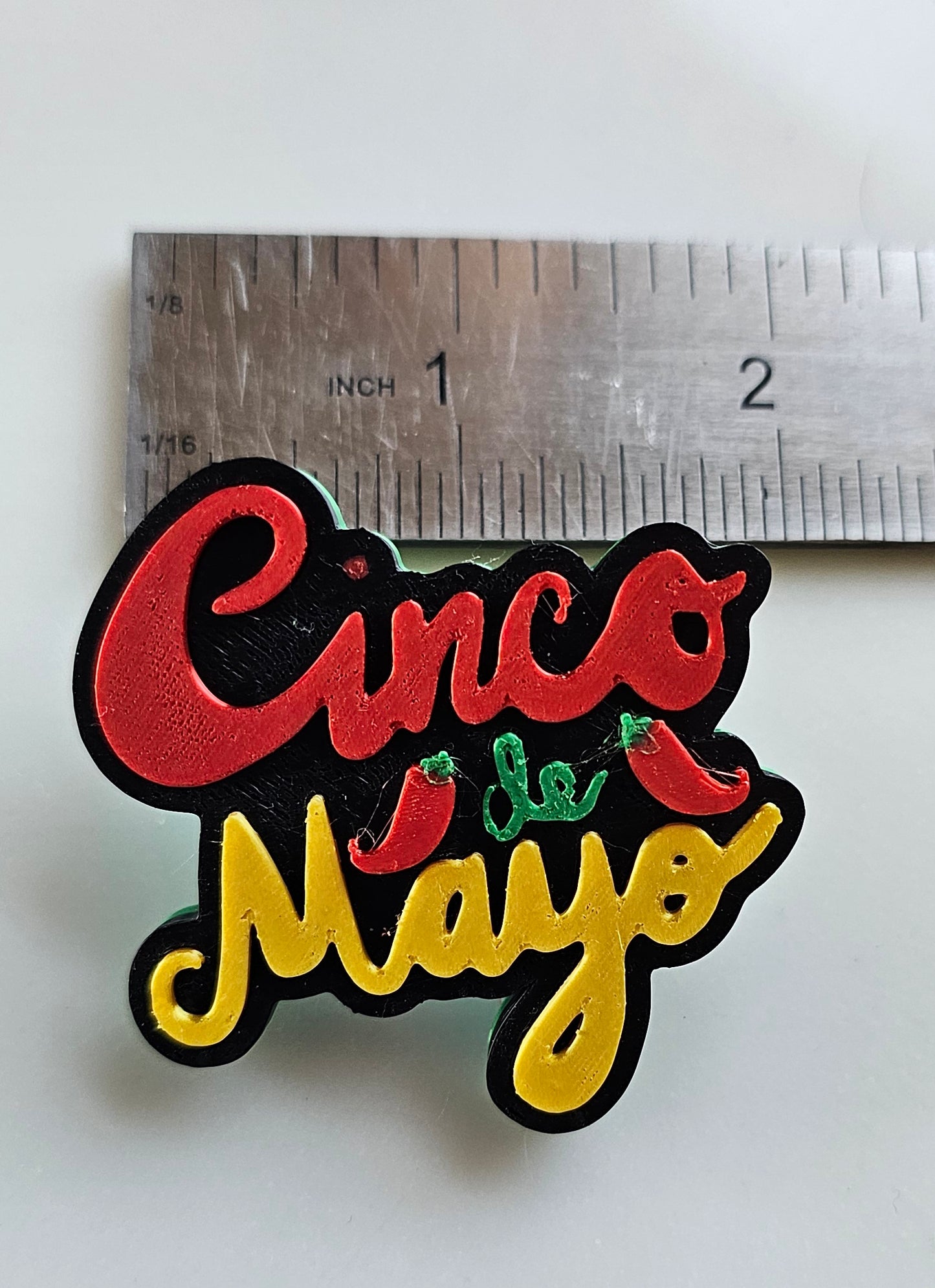 Set of 5 - 3D Print Mexico Cinco de Mayo Cactus Mariachi Sugar Skull Pins Made in America