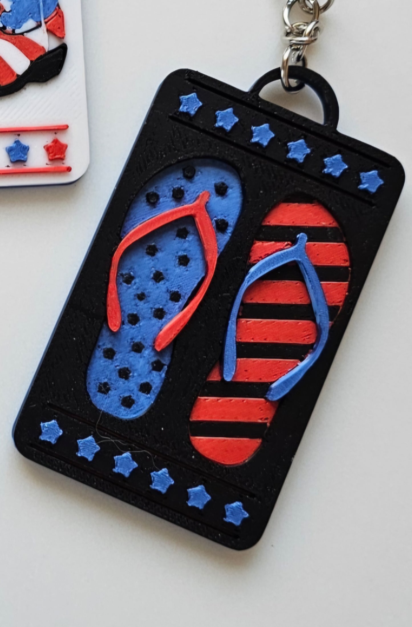 Patriotic Keychain - choice of styles - 3D Print USA - Made in America