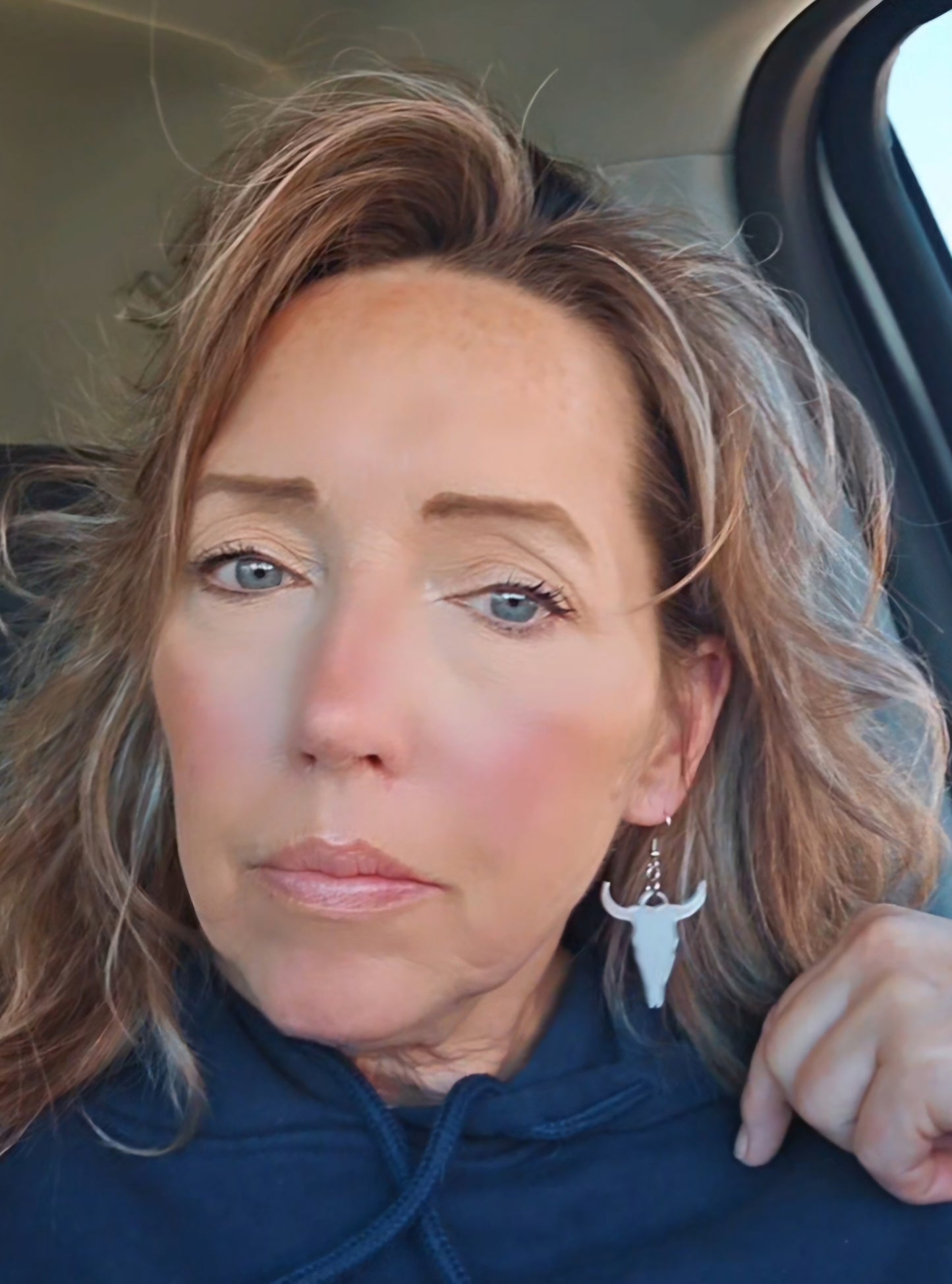 Baha Ranch 3D Print Silver Silk western Earrings Choice of styles Made in America