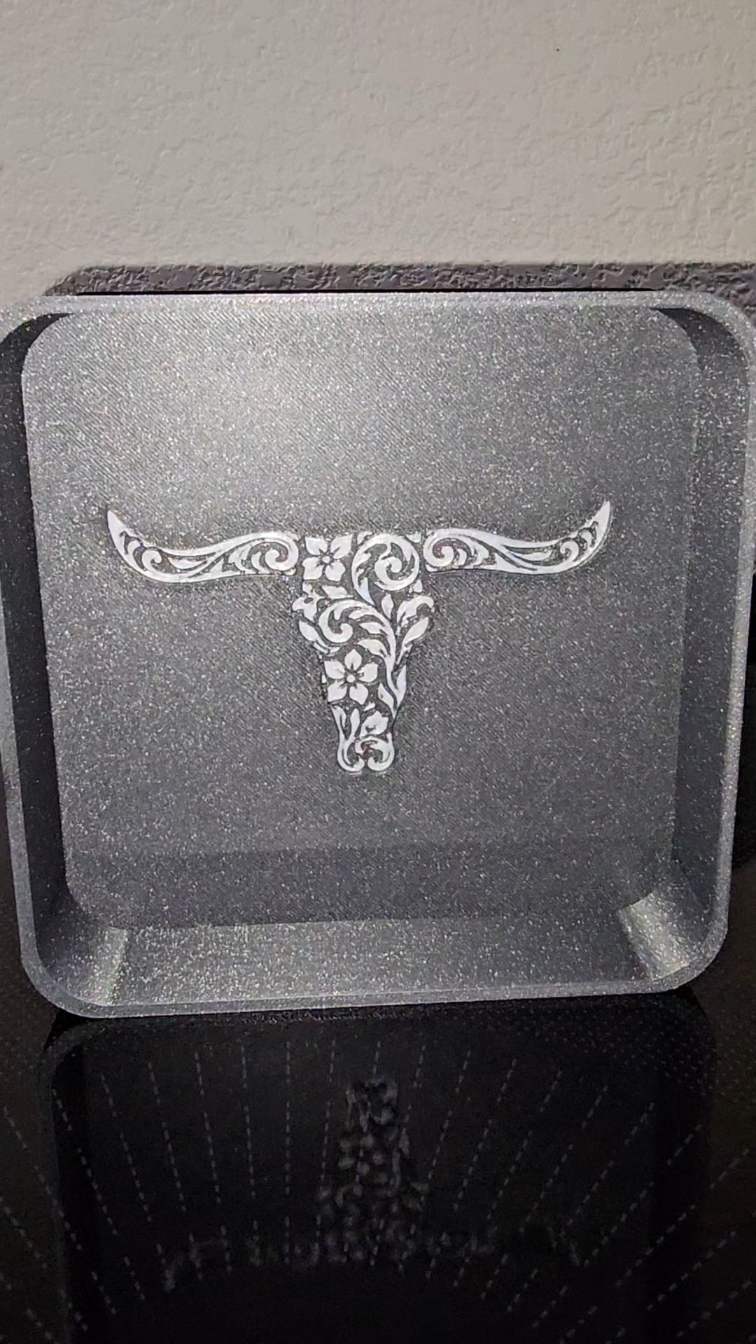 3d Print Western Longhorn Cowboy Cowgirl Accessory Tooled Tray
