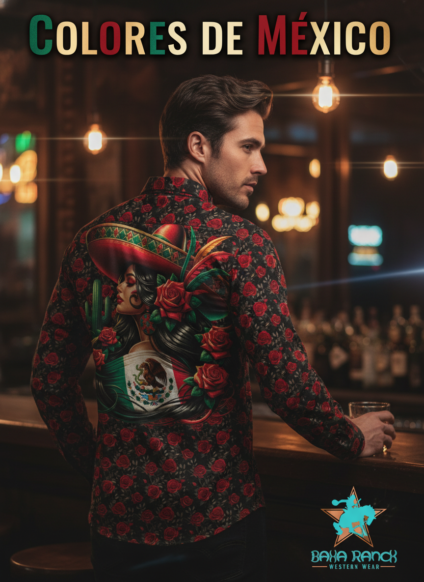 Colores de Mexico La Senorita Button Up Shirt