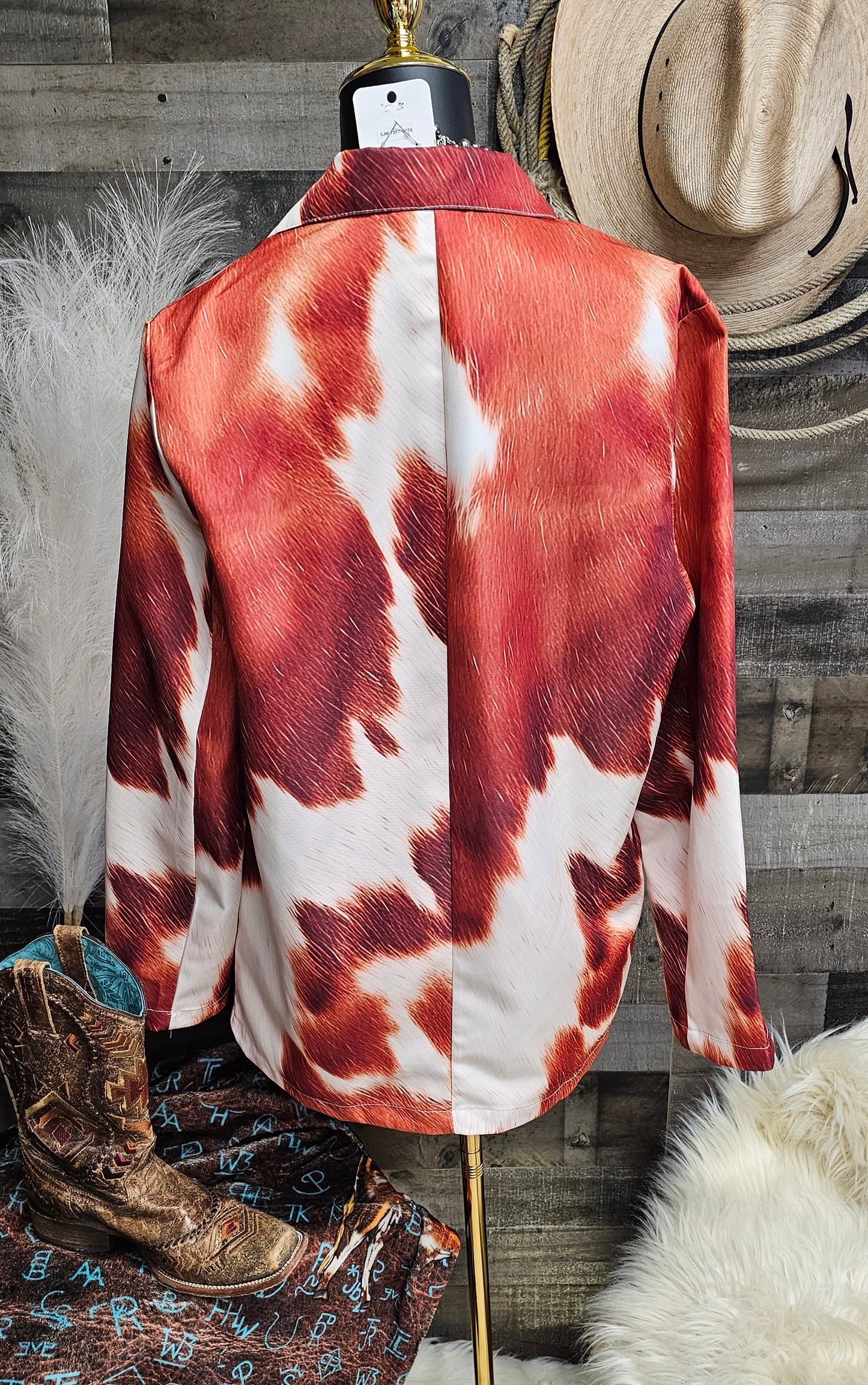 Cowhide Print blazer