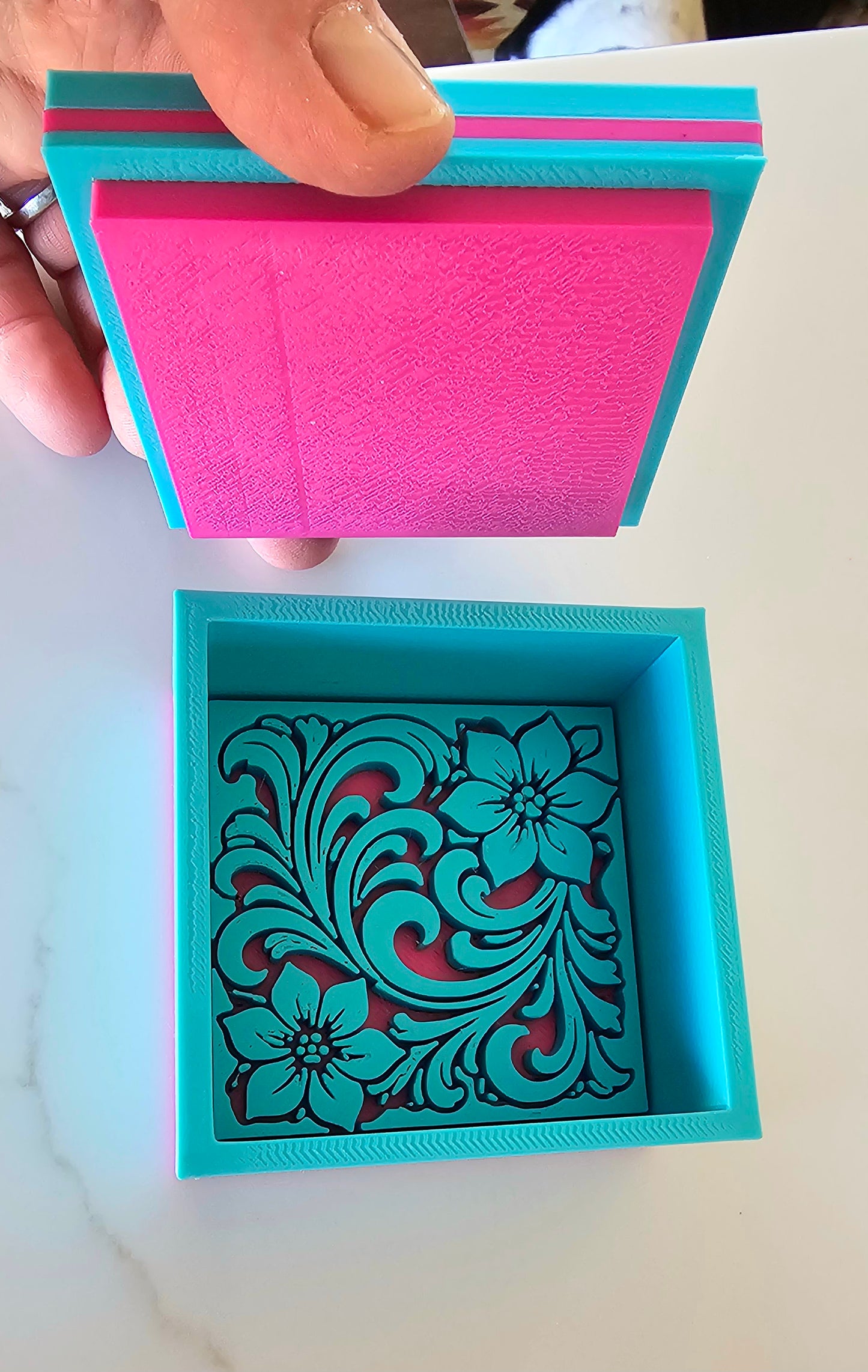Baha Ranch 3D Tooled Gift Box - choice of colors and sizes