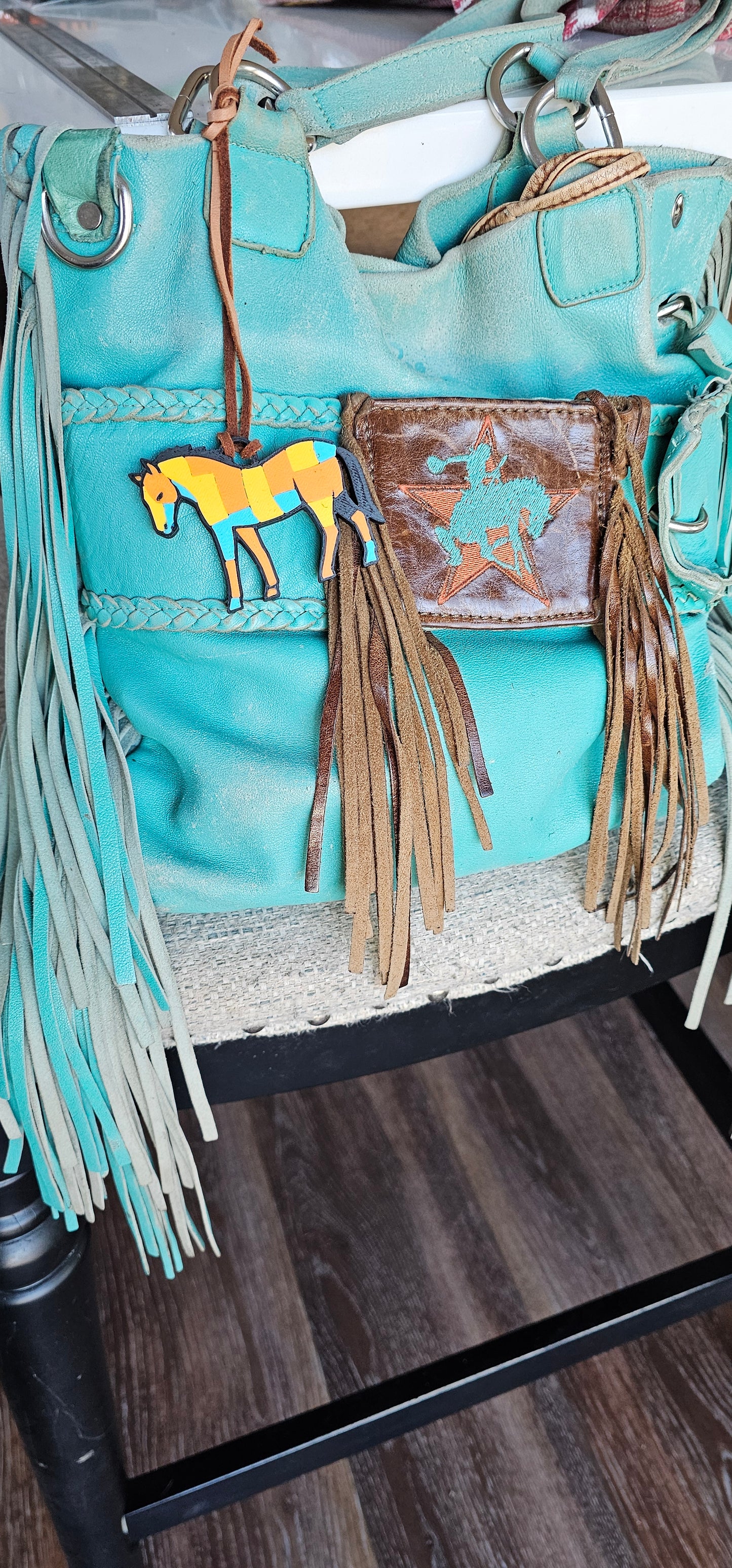 Western Minimalist Purse Charm or Keychain - choice of styles