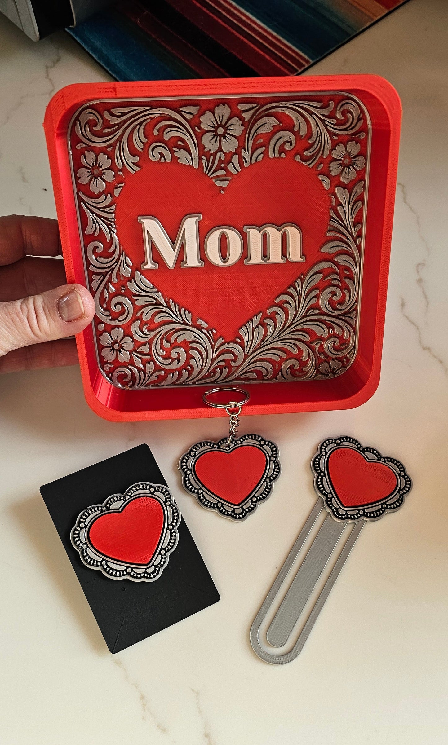Baha Ranch 3D Deluxe Mom Gift Set Mother's day Tray Keychain Pin Bookmark
