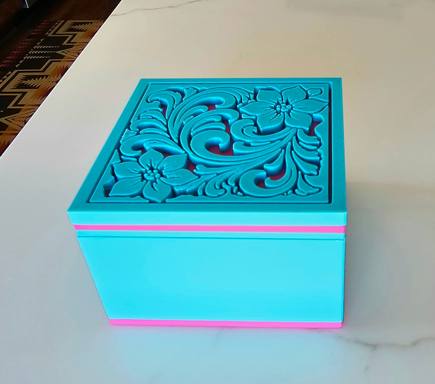 Baha Ranch 3D Tooled Gift Box - choice of colors and sizes