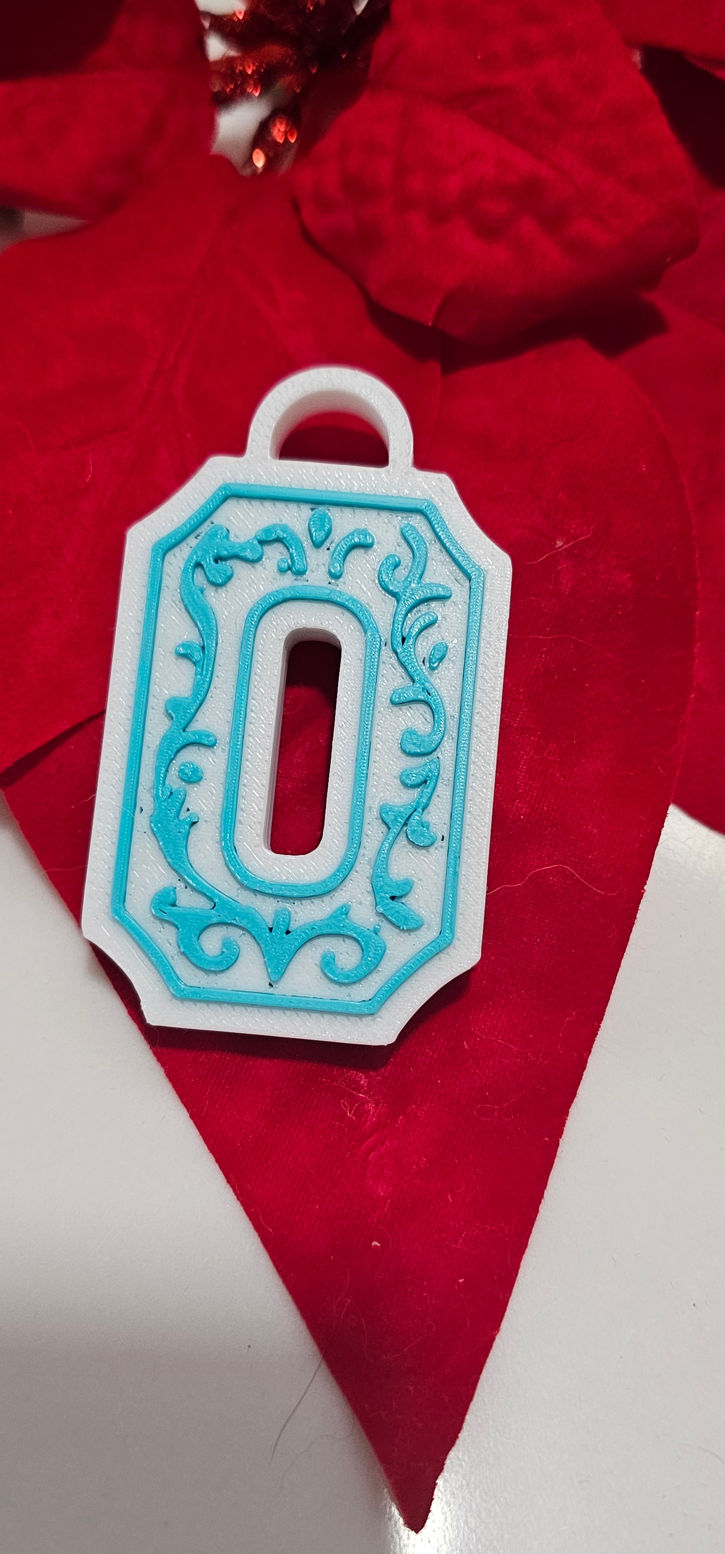 3D Print Tooled Leather Look Initial Pendant on Leather Necklace Made in America