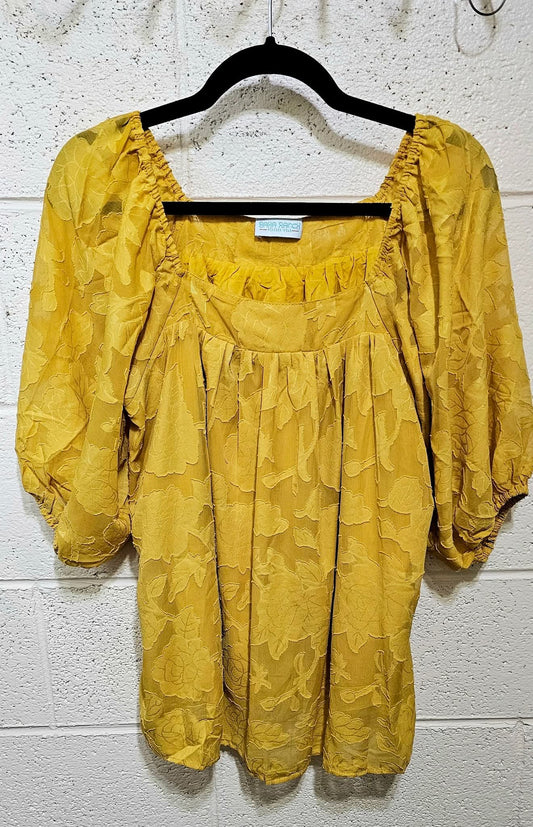 Mustard gold blouse size SMALL